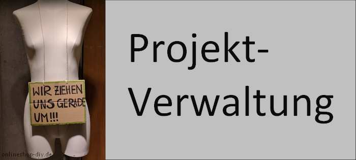 Projektverwaltung-Bild mit Schaufensterpuppe