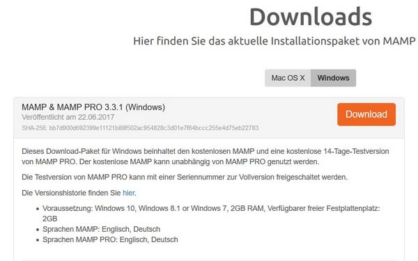 MAMP Download
