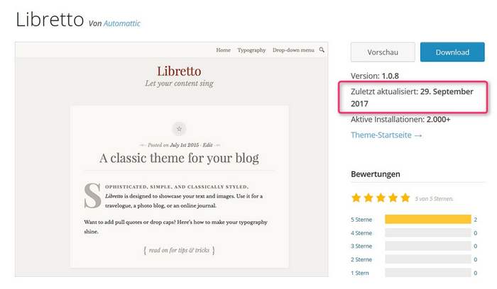 WordPress Libretto-Theme