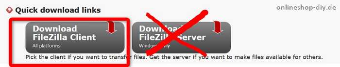 Der FileZilla-Client